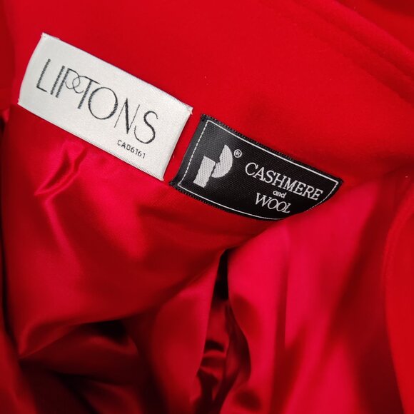 Liptons Women's Blazer Size M Red Wool Cashmere Business Casual Academia Elegant - Picture 2 of 14